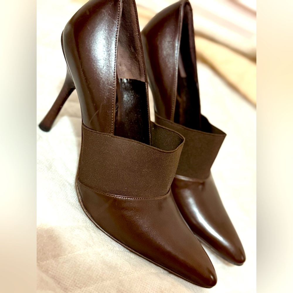 Donna Karan Collection Suede Patent Leather Pump